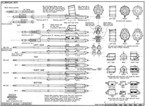 A. L. BENTLEY DRAWINGS Mauser MK 214A 50mm Cannon